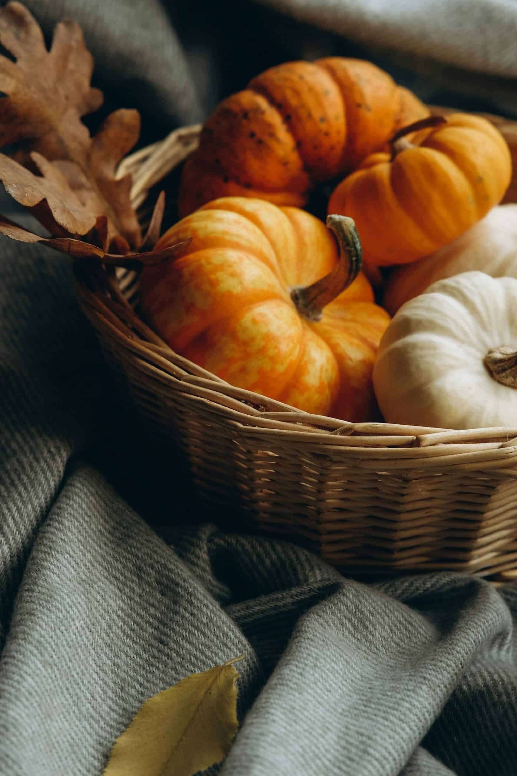 Pumpkins in a basket